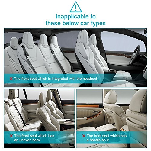 Oasser Seat Back Protector Kick Mats 12.9" I pad Holder 2 Pack XL with 1 Tissue Box Car Seat Organizer Back of Seat Protector Clear 2 Large Car Organizers and Storage