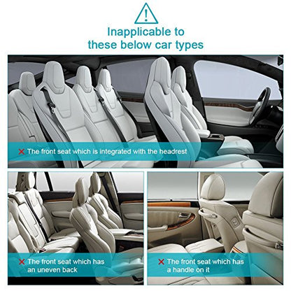 Oasser Seat Back Protector Kick Mats 12.9" I pad Holder 2 Pack XL with 1 Tissue Box Car Seat Organizer Back of Seat Protector Clear 2 Large Car Organizers and Storage