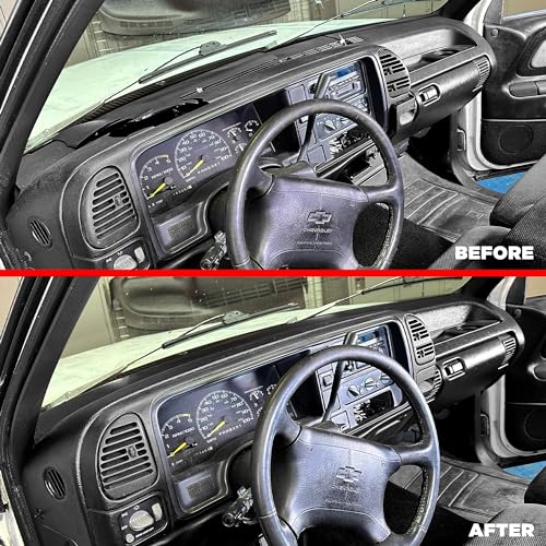 Dash Cover Compatible with 95-96 GM SUVs and Pickups in Black - Hard Molded Plastic Dashboard Cap