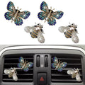 Bling Butterfly Air Vent Clips, 4 Pcs Crystal Bee Car Fresheners, Diffuser Vent Clip, Diamond Decoration, Cute Interior Decor, Bling Accessories for Women