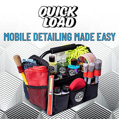 Chemical Guys Quick Load Collapsible Detailing Car Caddy Organizer & Storage – Portable Wash and Garage Organizer for Supplies, Tools and Accessories – Durable Black Design for Cars, Trucks & Home