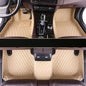 Custom Artificial Leather Waterproof All-Weather Car Floor Mats Fit for 99% Sedan SUV Sports Car Vehicle Car Mat (Beige) - color: Beige