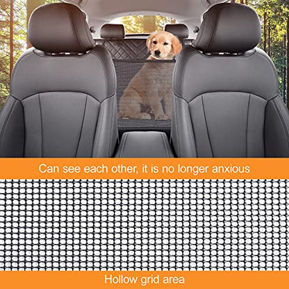 GXT Dog Back Seat Cover Protector for Cars SUV and Trucks with Mesh Window, Scratchproof Nonslip and Waterproof Material(Black) - color: black, style: Seat Cover Only