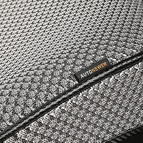 Luxury Breathable Car Seat Cover Fit Four Seasons, Universal Front of Car Seat Cushions, Bottom Seat Covers of Full Wrapped Edge,Universal Fit for 95% Cars,SUV,Pickup,Van(Grey，2PCS)