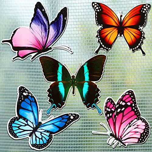 Eaasty 10 Pieces Butterfly Screen Door Magnets Double Sided Screen Door Magnets Stickers Magnetic Flexible Protector Decorative Multicolor for Window Patio Sliding Doors Protector(Stylish Style) - style: Stylish Style