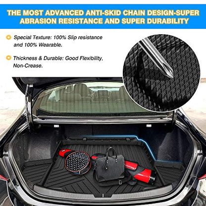 Cartist Cargo Liner Compatible with Chevrolet Malibu 2016 2017 2018 2019 2020 2022 2023 2024 2025 All Weather Trunk Mat Liner for Malibu Accessories Black - size: 5)Chevy Malibu 2016-2025