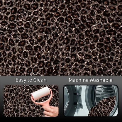 Universal Car Trunk Mat, All Weather Trunk Protection Cargo Liner, Stylish Vehicle Interior Accessories, Durable Cargo Mat Rear Trunk Line Suitable for Most Car (Brown Leopard Print, 29" x 39") - color: Brown Leopard Print