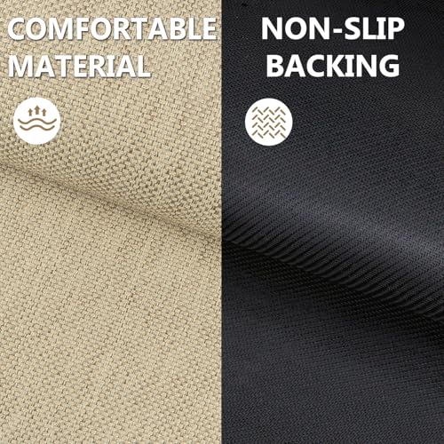 Door Mat 17"x29", Non Slip Door Mat Indoor Entrance, Rubber Backing Indoor Door mats Washable Absorbent Low-Profile Doormat Front Entryway Entry Resist Dirt Inside Door Mats, Khaki
