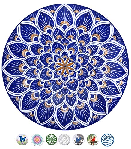 Screen Door Magnets Double Sided – Keep People, Kids, and Dogs from Running into a Screen Door. Saver - Robbins Aria Blue Mosaic - color: Blue Mosaic