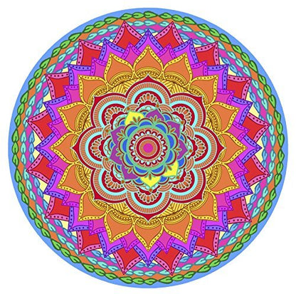 Screen Door Magnets Double Sided – Keep People, Kids, and Dogs from Running into a Screen Door. Saver - Robbins Aria Rainbow Mandala - color: Rainbow