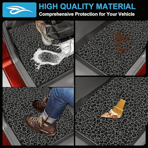 Automotive Floor Mats 5 Pcs, Universal Car Floor Mats, Leopard Print Cargo Liner, Car Accessory for SUVs/Sedan/Wagons, Durable Protective Mat, Trunk Liner for Families/Travel Enthusiasts - style: Bundle 9