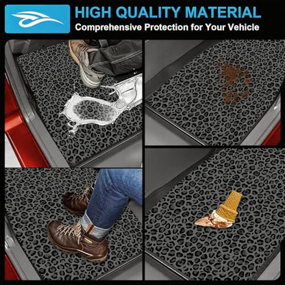 Automotive Floor Mats 5 Pcs, Universal Car Floor Mats, Leopard Print Cargo Liner, Car Accessory for SUVs/Sedan/Wagons, Durable Protective Mat, Trunk Liner for Families/Travel Enthusiasts - style: Bundle 9