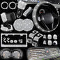 NBTEPEM 27 PCs Bling Car Accessories Set for Women, Steering Wheel Covers Universal Fit 15 Inch, Bling License Plate Frame, Bling Phone Holder, Bling Car Coasters (Silver Diamond) - color: Silver Diamond