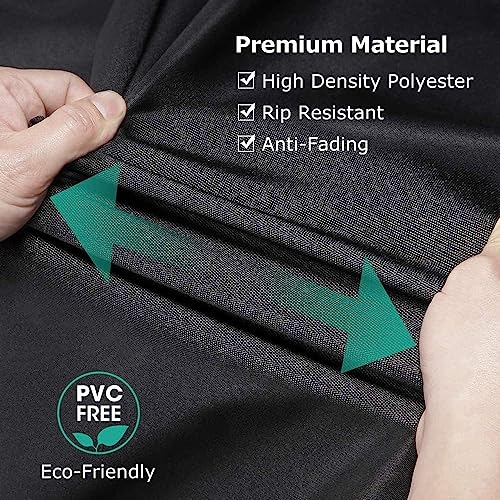 Patio Hanging Chaise Lounge Cover 900D 73 Inch Waterproof Heavy Duty Outdoor Swing Chair Hammock Cover - color: Black