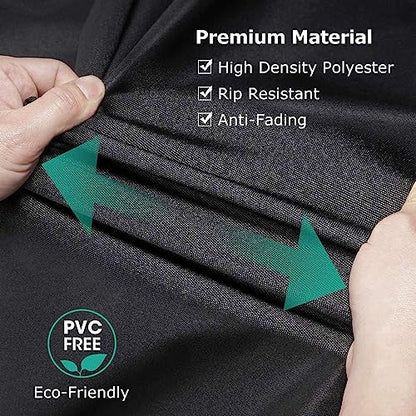 Patio Hanging Chaise Lounge Cover 900D 73 Inch Waterproof Heavy Duty Outdoor Swing Chair Hammock Cover - color: Black