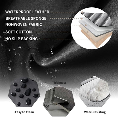 Car Seat Covers Full Set Fit for Chevy/Chevrolet Cruze 2011-2019, Premium Faux Leather Car Seat Protectors,Breathable Anti-Slip Full Wrapping Edge Seat Covers(Black&Green,Full Set)