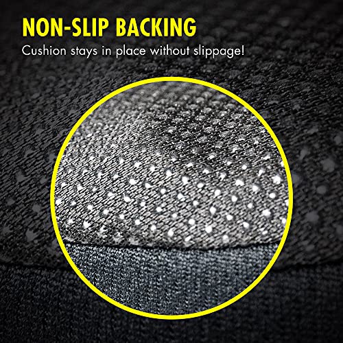 HEALTHMATE IN9115 Comfy Gel Coccyx Cushion Gel Seat Cushion for Long Sitting for Back, Sciatica and Tailbone Pain Relief, for Office Chair, Car, Wheelchair, Long Trips - size: Wedge
