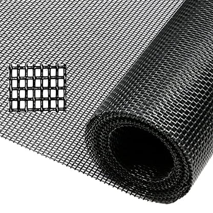 Tooltriz Pet Proof Window Screen Replacement, 48“ x 100" Upgraded Thicken Charcoal Fiberglass Mesh for Sliding Pet Screen Door Repair Kit - Screen Door Protector for Dogs Patio Screen mesh