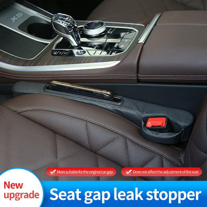2 Pack Car Seat Gap Filler with Storage Box,Car Console Gap Filler,Fill the Gap Between Seat and Console,Prevent Things from Dropping,Convenient to Storage Keys and Phone(Black2) - color: Black2