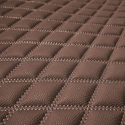 FH Group F16501BROWN-14 Deluxe Heavy Duty Faux Leather Diamond Pattern Multi-Purpose Brown Automotive Cargo Liner fits most Cars, SUVs, and Trucks, 14 inches - color: Brown, size: 40 x 14 Inches
