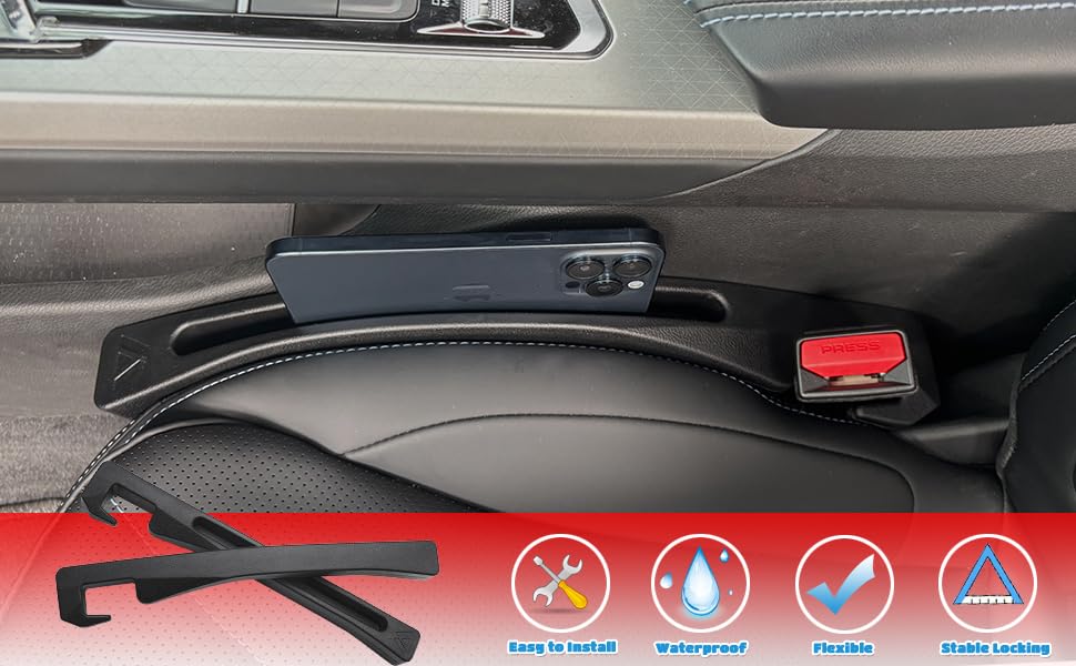 Car Seat Gap Filler for Le-xus GX550 GX500h 2024-2026 Gap Filler Organizer Stop Things from Dropping Customized Interior Accessories Black, 2 Pack