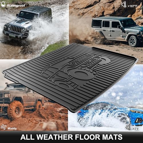 AOMSAZTO Cargo Liner Custom Fit for Ford Bronco Sport 2026 2025 2024 2023 2022 2021- All Weather Protection Automotive Trunk Floor Mat - Waterproof Cargo Mat for Bronco Sport