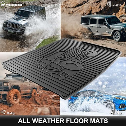 AOMSAZTO Cargo Liner Custom Fit for Ford Bronco Sport 2026 2025 2024 2023 2022 2021- All Weather Protection Automotive Trunk Floor Mat - Waterproof Cargo Mat for Bronco Sport