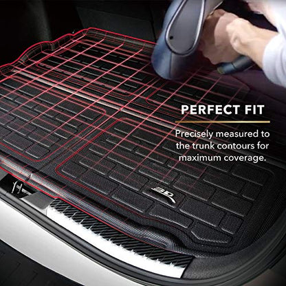 3D MAXpider All-Weather Rear Trunk Mat for Tesla Model 3 2017-2021 Premium Custom Fit Cargo Liner