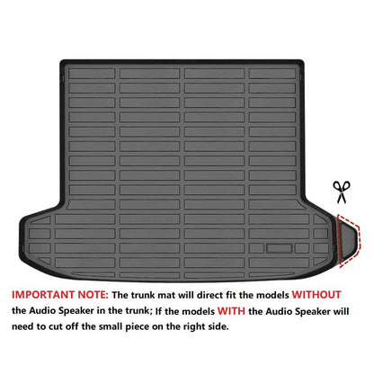 IKON MOTORSPORTS TPE Cargo Trunk Liner, Compatible with 2022-2026 Hyundai Tucson Hybrid, Custom Fit All Weather Protection Heavy Duty Rear Trunk Tray Cargo Mats Protector, Black