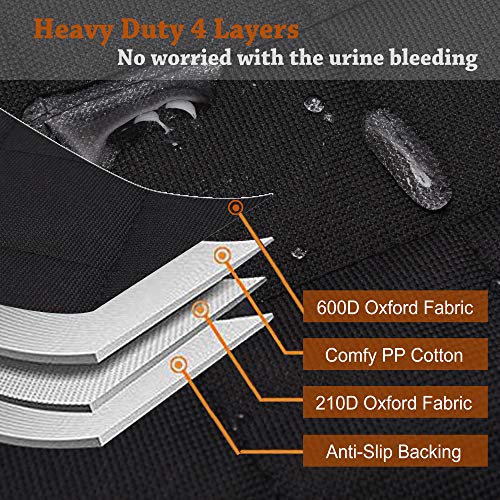 Dog Seat Cover, 100% Waterproof Bench Seat Cover Protector Scratch Proof Nonslip Durable Soft Pet Back Seat Covers for Cars Trucks & SUV