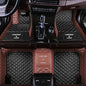 Custom Making Car Floor Mats for 97.5% Car Model Luxury Leather All Weather Waterproof Anti-Skid Full Coverage Liners (Black and Light Brown) - color: Black and Light Brown