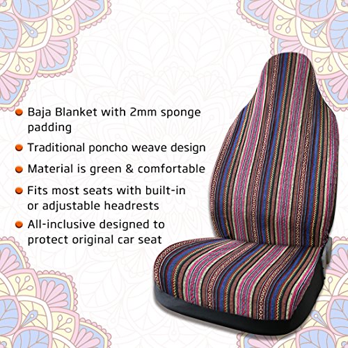 uxcell Universal Multicolor Vivid Baja Bucket Seat Cover for Auto Car - style: Pink