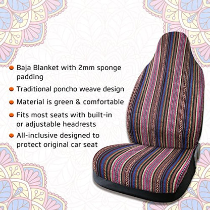 uxcell Universal Multicolor Vivid Baja Bucket Seat Cover for Auto Car - style: Pink