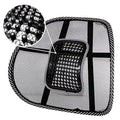 Black Lumbar Mesh Back Brace Support Office Home Car Seat Chair Ventilate Cool Cushion Pad with Massage | Breathable, Massage Beads for Ultimate Comfort (1 Piece)