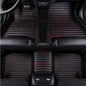 Custom Waterproof Leather Car Floor Mats Fit for Most Car SUV Truck & Sportscar All Weather Protection Vehicles (Black red Stripe) - color: Black red Stripe