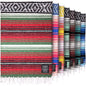 Hydration Nation Authentic Large Handwoven Mexican Blanket - Soft Yoga- Durable Serape- Lightweight Falsa, Beach, Camping, Picnic, Outdoor Blanket 70"x50" - Dragon - color: Dragon