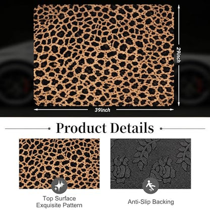 Car Trunk Mat - Universal Size 29" x 39", Leopard Print Pattern Cargo Liner, Car Accessory for SUVs/Sedan/Wagons, Durable Protective Mat, Trunk Liner for Families/Travel Enthusiasts - style: Leopard Print-5