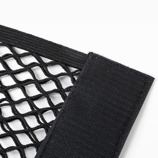 2pcs Cargo Net Car Storage Net - Stretchable Mesh Pocket Net Magic Tape Universal Mesh Car Accessories Interior Organizer (L)