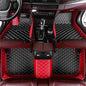 Custom Waterproof Leather Car Floor Mats Fit for Most Car SUV Truck & Sportscar All Weather Protection Vehicles (Black+Red) - color: Black+Red
