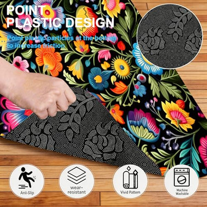 Automotive Floor Mats 5 Pcs, Universal Car Floor Mats,Floral Car Mats, Flower Car Accessory for SUVs/Sedan/Wagons, Durable Protective Mat, Trunk Liner for Families/Travel Enthusiasts - style: Bundle55