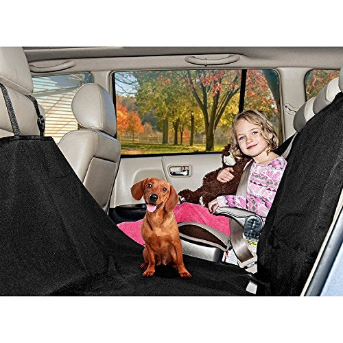 Furhaven Universal Water-Resistant Polycanvas Hammock-Style Backseat & Cargo Area Protector - Black, One Size