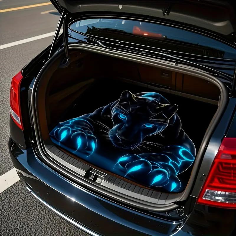 Universal Car Trunk Mat 29" x 39", Cheetah Elements Print All Weather Durable Cargo Mat Protector for SUV, Truck, Van | Stylish Cargo Liner Cover Leopard Print Car Accessories - color: Cheetah Elements