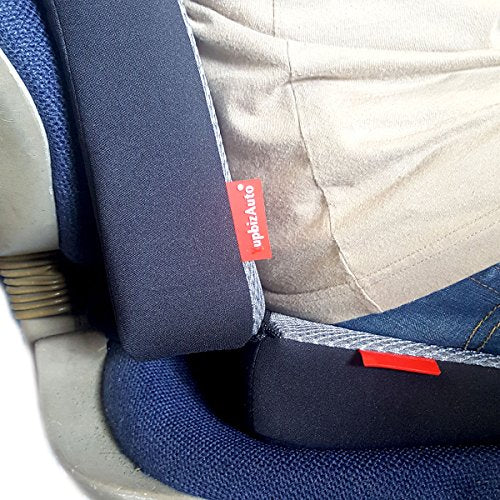 New Breathable Comfortable Ergonomic Wedge Car Seat Office Chair Back Lumbar Support Cushion (Dark Grey Syn Leather)