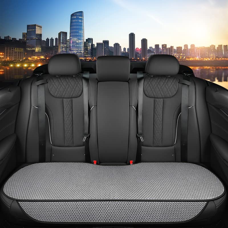 Breathable Universal Four Seasons Car Seat Covers, Luxury Include Front Car Seat Protector and RearCar Seat Cushion,Compatible with 95% Vehicles， Fit for Cars Truck SUV (Grey,3PCS) - color: Grey-3PCS