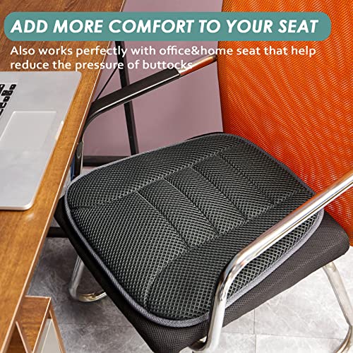 AEROiVi Car Seat Cushion for Driving, Breathable 3D Air Mesh, Non-Slip Bottom, Comfort Car Seat Protector, Car Seat Pad Also Works with Truck and Office Chair Home - size: 1.2 inch thick