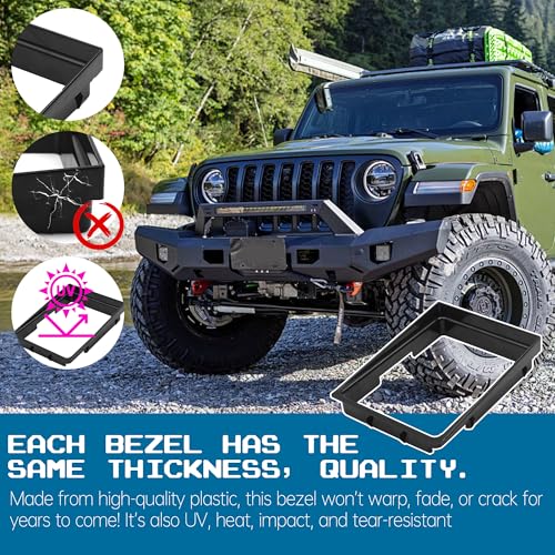 2-Pack Manual Transmission Shifter Bezels Compatible with Jeep Cherokee/Wrangler - Black