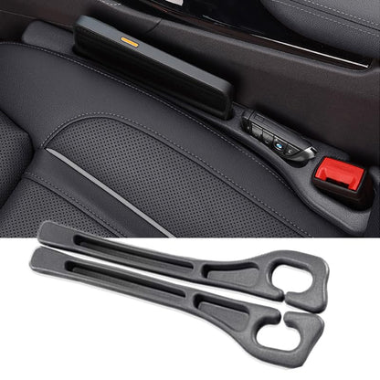 Car Seat Gap Filler Organizer Universal Fit Car SUV Truck Console Side Plug Strip Stopping Phone Key from Falling, Pack of 2 Black (Black) - color: Black