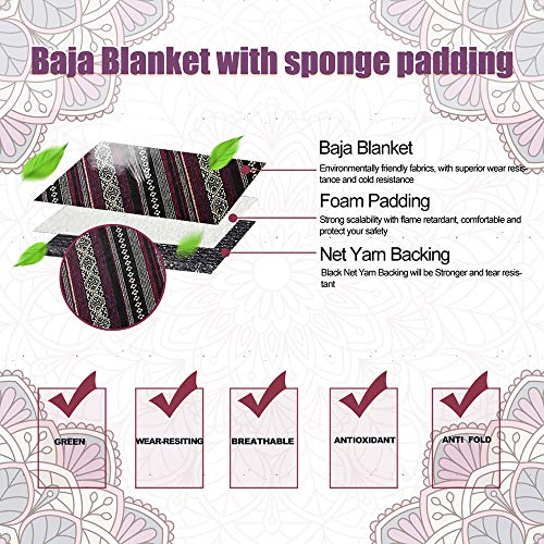 uxcell Universal Stripe Front Baja Bucket Seat Cover Saddle Blanket for Car SUV - style: Brown