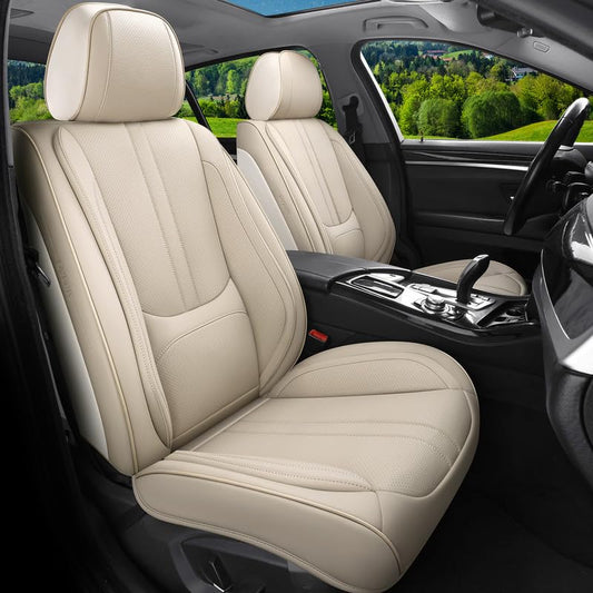 Front Seat Covers Fit for Solterra 2023-2026, Car Seat Covers Front Seats, Breathable Faux Leather Automotive Seat Covers Front Pair Anti-Slip Seat Cover(Beige, Front) - color: Beige, size: Fit for Solterra Front seat