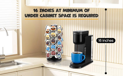 BLACKSMITH FAMILY K Cup Holders,K Cup Holder, K Cups Holder,K Cup Carousel, Coffee Pods Holder Storage Organizer Stand,No Assembly Required,Black (Capacity of 40 Pods, Black)